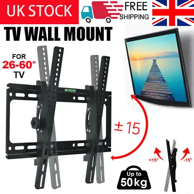 £9.99 • Buy Tilt Tv Wall Bracket Mount Lcd Led Plasma 26 32 40 42 46 50 52 55 60inch Lg Sony