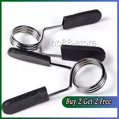 25mm Barbell Gym Weight Lifting Bar Dumbbell Lock Clamp Spring Collar Clips UK • £2.76