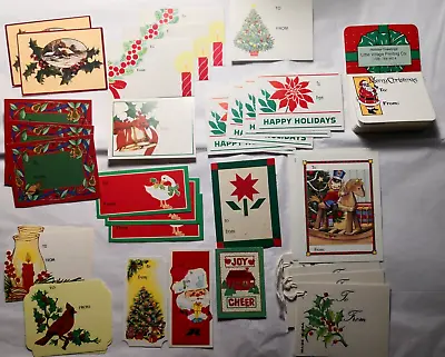 Vintage Christmas Gifts Tags Assorted Sizes Lot Of 43 Pcs. • $10.99