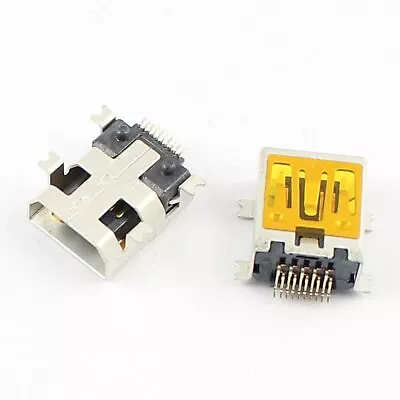 5Pcs Mini USB 10 Pin Female SMT SMD PCB Socket Connector • $1.33