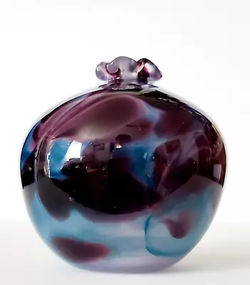 Vintage Hand Blown Art Studio Art Glass Vase Signed • $89