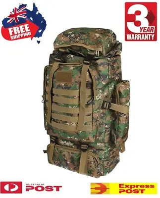 $37.95 • Buy 80L Military Tactical Backpack Rucksack Hiking Camping Outdoor Trekking Army Bag