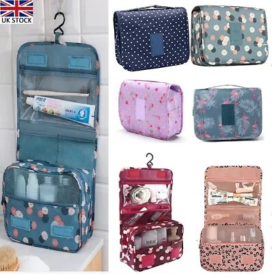 £4.99 • Buy Women Wash Bag Toiletry Handbag Hanging Travel Case Cosmetic Make Up Pouch Kit
