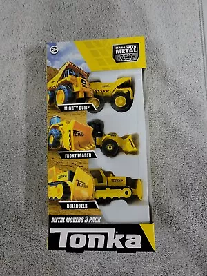 Tonka Metal Movers - 3 Pack - Mighty Dump Truck Front Loader & Bulldozer New • $42.81