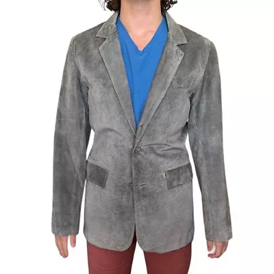 Deerskin Gray Suede Blazer Jacket Sports Coat Size 38 • $69.95