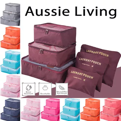 6 Pcs Clothes Underwear Socks Packing Cube Storage Travel Luggage Organizer Bag • $9.82