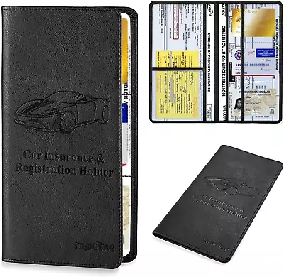 Car Registration Insurance Card Holder Auto Glove Box Organizer Document Wallet • $8.61