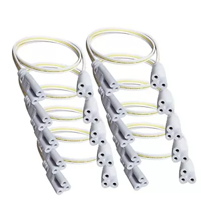 T5 T8 Tube Connector Cords 3-pin Extension Power Cord（10-Pack LED Female To F... • $18.54