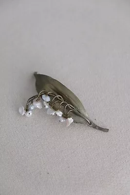 Michael Michaud Lily Of The Valley Fresh Water Pearls Pin Brooch • $75