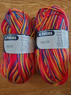 £7.99 • Buy CLEARANCE Patrons  Knitting/Crochet 2 X 100g Ball Multicolour