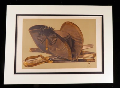 £130 • Buy Battle Of Trafalgar Admiral Lord Nelson Hat Sword Antique Military Print 1896