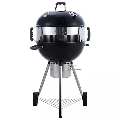 Charcoal Barbecue Grill Smoker Trolley Garden Patio Kettle Pizza Oven Stand Uk • £149.95