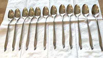 Vtg Wm Rogers & Son Gaiety 12 Ice Tea Spoons Silverplate IS Beverage Stirrers • $16