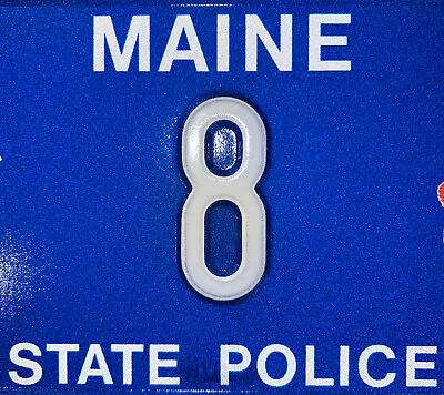 LICENSE PLATE  MAINE   STATE POLICE  8 Single Digit • $175