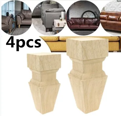 $35 • Buy 4/8x Wooden Furniture Legs Traditional Feet Lounge Couch Sofa Cabinet Table Feet