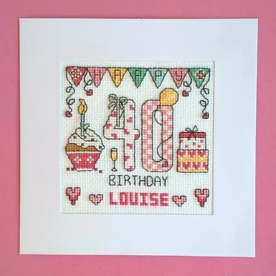 £9.99 • Buy Happy 40th Birthday Cross Stitch Card Kit