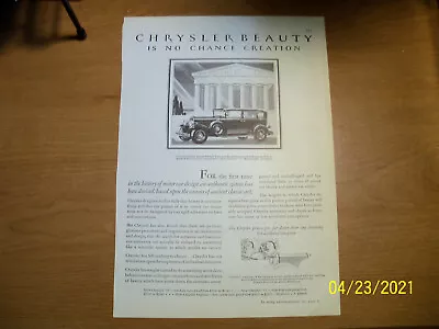 1929 Chrysler 75 Royal Sedan Priced From $1535-$2345 Magazine Ad • $3.50