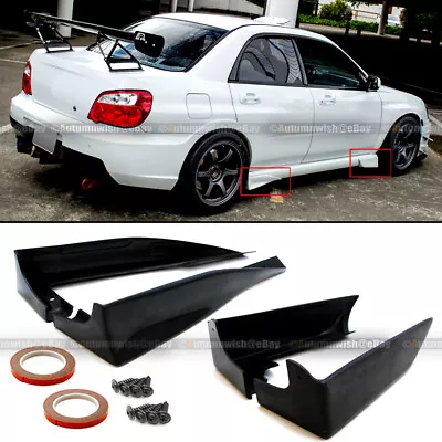 For 02-07 Impreza WRX STI JDM Style Front Rear Cap Side Skirt Guard Strake Spats • $64.99