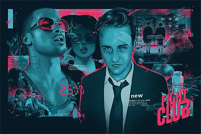 Fight Club Fluorescent Edition Of 65 By Vance Kelly Ltd X/65 Poster Mondo MINT • $120