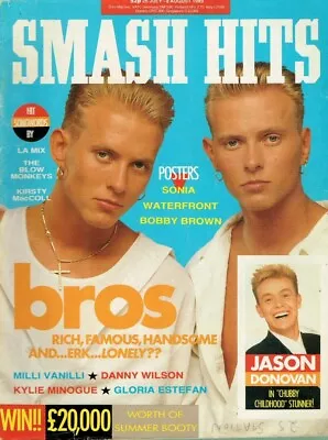 SMASH HITS Jason Donovan Karate Kid Sonia Bros Gloria Estefan Beastie Boys • £14.99