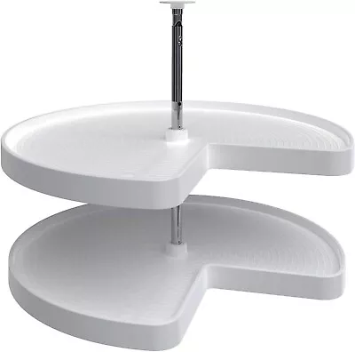 Rev-A-Shelf 2472-32-11-1 Kidney Shape Lazy Daisy 2 Shelf Corner Lazy Susan • $85.99