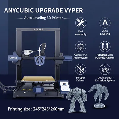 $122.50 • Buy ANYCUBIC Vyper FDM 3D Printer Auto-leveling Large Print Size 245*245*260mm³ DIY