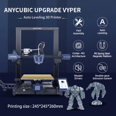 $122.50 • Buy ANYCUBIC Vyper FDM 3D Printer Auto-leveling Large Print Size 245*245*260mm³ DIY