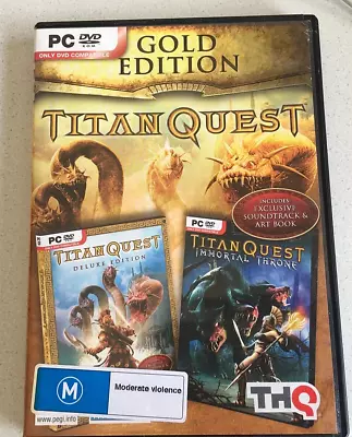 Titan Quest Gold Edition PC Game Base Game & Expansion THQ / 2 Discs LIKE NEW • $18.50