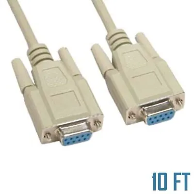 10FT 9 Pin DB9 Serial RS-232 Female To Female Straight Through Cable Shielded • $13.53