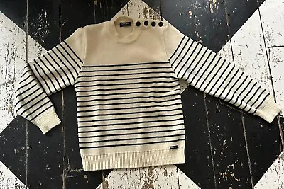 Original Vintage Saint James Pure Wool Breton Jumper Approx 34” Chest Fits S/XS • £60