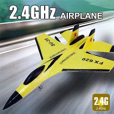 2.4G 2CH SU-35 Plane Glider Aircraft EPP Jet RC 3Axis Gyro Luminous Airplane Toy • $9.49