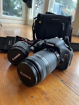 Canon EOS KISS X5 600D Digital SLR Camera W/Canon 18-55mm + 55-250mm Lens + Bag • $400