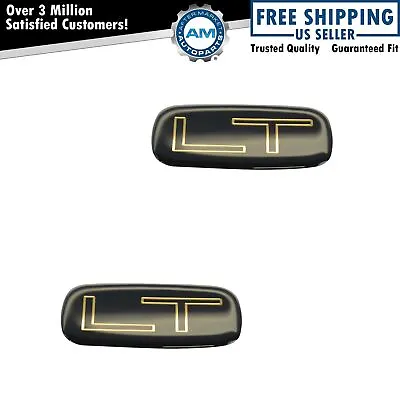 OEM 15036136 LT Nameplate Emblem Black & Gold Pair For Chevy Pickup Truck SUV • $37.19