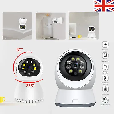 1080P IP Camera Wireless WIFI Indoor CCTV HD PTZ Smart Home Security IR 4 MP • £17.99