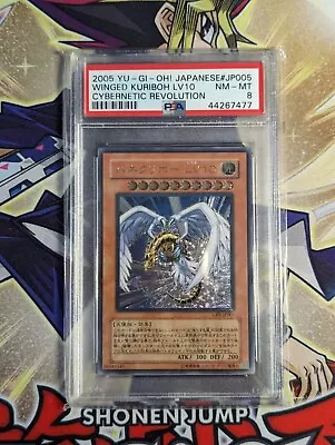 Yu-Gi-Oh PSA 8 Winged Kuriboh LV10 CRV-JP005 Ultimate Rare Japanese Graded • £35