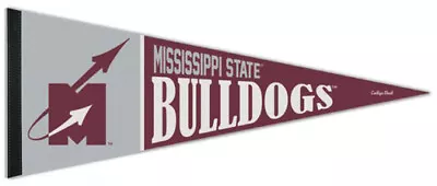 MISSISSIPPI STATE BULLDOGS Flying-M 1966-71 Style NCAA Premium Felt PENNANT • $14.39