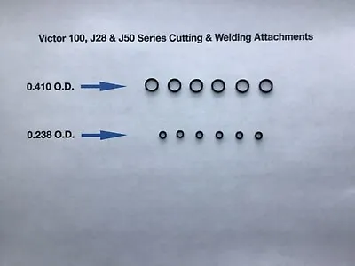 6 Sets Of Victor Cutting Torch & Welding Tip O-rings 100J-28J-50 Style Handle • $12.95