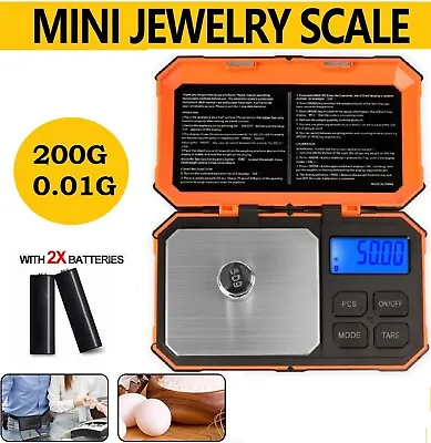 200g/0.01g Gram Mini Pocket Electronic LCD Digital Weighing Scales Gold Jewelry • $32.99