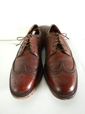 $125 • Buy Vintage 93602 Florsheim Imperial Brown Leather Blucher V-Cleat Shoes Size 11.5 D