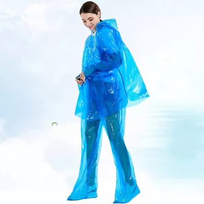 3 Sets Raincoat Hood Jumpsuits Coverall Emergency Ponchos Rain Coat Paint Suit • £8.15