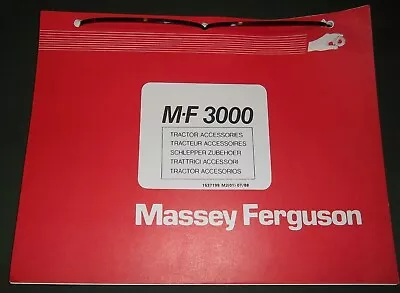 Massey Ferguson Mf-3000 Tractor Accessories Parts Manual Book Catalog 1637199 • $19.99