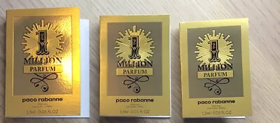 Brand New! Paco Rabanne 1 Million Eau De Parfum 15ml X 3 Men’s Fragrance • £6.95