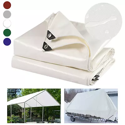 20mil Heavy Duty Tarp Cover PVC Boat Waterproof Canopy Tarpaulin Boat Cover Tent • $45.90