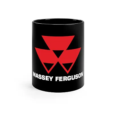 Massey Ferguson Tractor Logo 11oz Coffee Tea Black Mug • $18.98