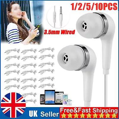 Earphones For Apple Iphone IPad Samsung Headpones Hand Free With Mic 3.5MM Aux • £2.99