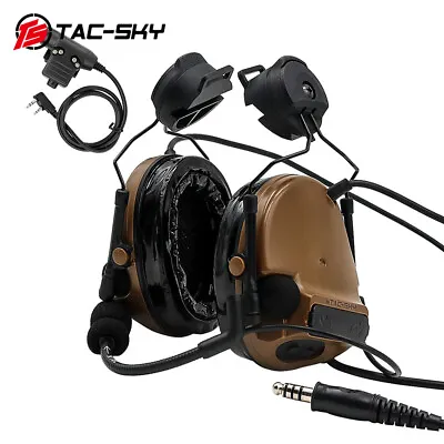 TAC-SKY Comtac III Helmet Fast Channel Bracket Version Noise Tactical Headset • £155.99