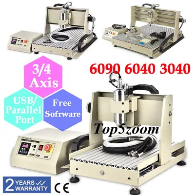 3/4 Axis Cnc 6090 6040 Router Engraver Drilling Machine Carving 1500w 800w Usb • $1624.50