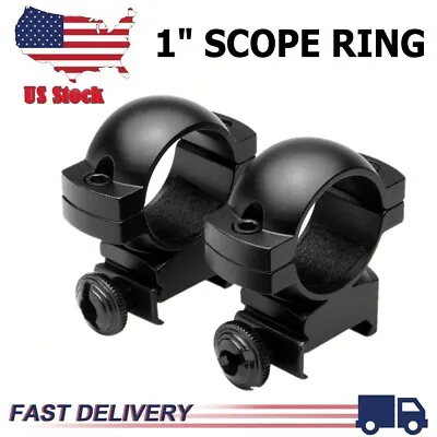 Scope Rings Low Profile Rifle Scope Mount 1 Inch Ring For Weaver Picatinny Rail • $10.99