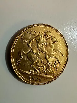 Queen Victoria 1899 Full Gold Sovereign. Excellent Condition • £410