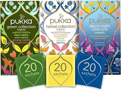 £7.71 • Buy Pukka Herbs Tea Collection Variety Pack, 60 Sachets
